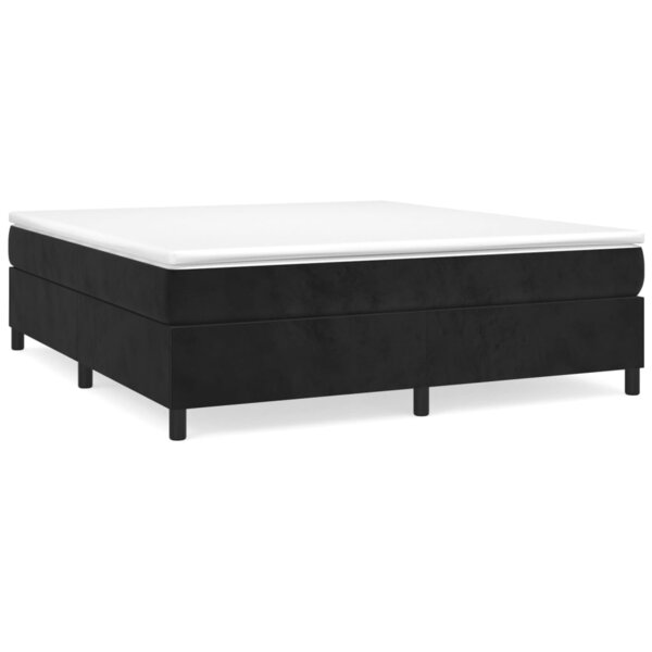 vidaXL Cadre de Lit Noir 200x200 cm Velours
