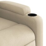 vidaXL Fauteuil de massage inclinable Crème Tissu