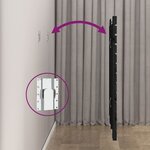 vidaXL Tête de lit murale Noir 106x3x91 5 cm Bois massif de pin
