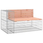 vidaXL Banc jardin design gabion 122x71x65 5 cm bois massif de douglas