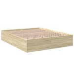 vidaXL Cadre de lit chêne sonoma 160x200 cm bois d'ingénierie