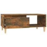 vidaXL Table basse Chêne fumé 90x50x36 5 cm Bois d'ingénierie