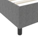 vidaXL Lit à Ressorts avec Matelas Gris 100x200 cm Tissu en Velours Côtelé