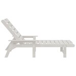 vidaXL Transat Blanc 53x162x98.5 cm HDPE