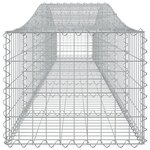 vidaXL Paniers à gabions arqués 5 Pièces 400x50x40/60 cm Fer galvanisé