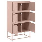vidaXL Buffet rose 68 5x38 5x123 5 cm acier
