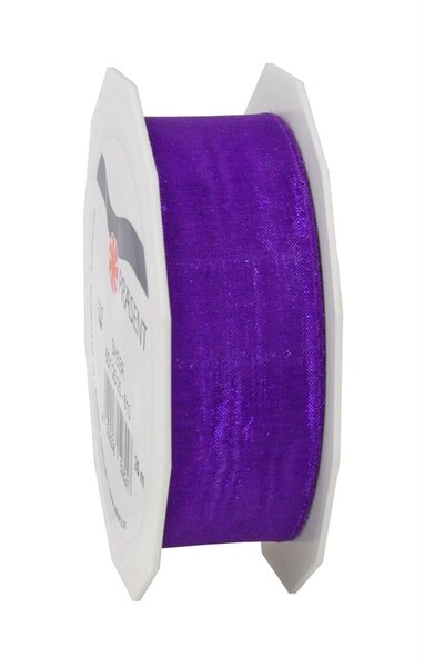 Organza sheer 25-m-rouleau 25 mm violet