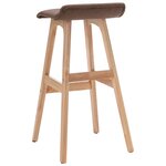 vidaXL Chaise de bar Taupe Tissu