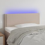 vidaXL Tête de lit à LED Cappuccino 90x5x78/88 cm Similicuir