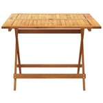 vidaXL Ensemble à manger de jardin 5 Pièces motif de feuilles tissu bois