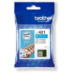 BROTHER - Cartouche d'encre LC421C - Cyan capacité standard de 200 pages - Pour DCP-J1050DW, MFC-J1010DW et DCP-J1140DW