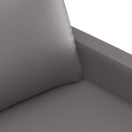 vidaXL Ensemble de canapés 3 Pièces avec coussins Gris Similicuir