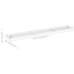 vidaXL Lit surélevé à gabion Acier galvanisé 270x30x10 cm