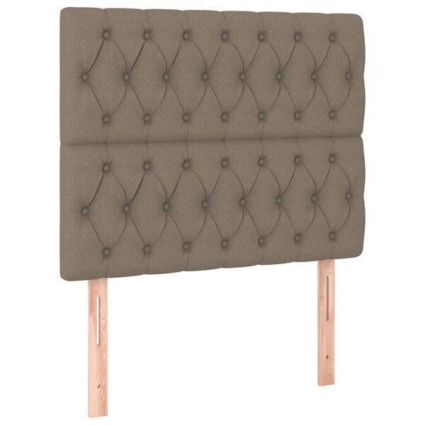 vidaXL Têtes de lit 2 Pièces Taupe 90x7x78/88 cm Tissu