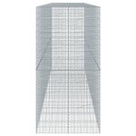 vidaXL Panier gabion avec couvercle 550x100x200 cm fer galvanisé