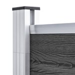 vidaXL Ensemble de panneau de clôture WPC 699x186 cm Noir