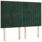 vidaXL Cadre de lit avec tête de lit Vert foncé 140x200 cm Velours