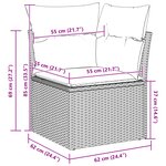 vidaXL Ensemble de canapé de jardin 4 pièces avec coussins Beige Poly Rotin