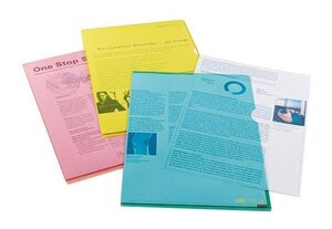 pochette transparente Premium, A4, PVC, clair, bleu ELBA