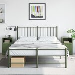 vidaXL Tables de chevet 2 Pièces vert olive 34 5x39x62 cm acier