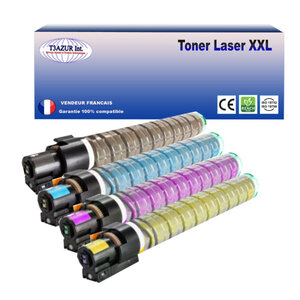 Lot de 4 toners compatibles avec ricoh imc2000 imc2000a imc2500 imc2500a - t3azur