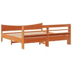 vidaXL Cadre de lit et tête de lit cire marron 200x200 cm bois de pin