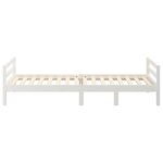vidaXL Cadre de lit sans matelas blanc 90x190 cm bois de pin massif