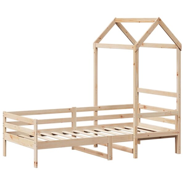 vidaXL Lit de jour avec toit 90x200 cm bois de pin massif