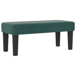 vidaXL Lit à ressorts avec Matelas & Banc Vert foncé 90x190 cm Velours