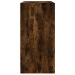vidaXL Armoire latérale avec portes en verre chêne fumé 68x37x75 5 cm