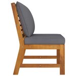 vidaXL Canapé central sectionnel avec coussin gris foncé Bois d'acacia