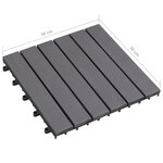 vidaXL Carreaux de terrasse 20Pièces Délavage gris 30x30 cm Acacia solide