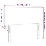 vidaXL Tête de lit à LED Gris clair 80x5x78/88 cm Tissu