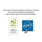 Carte double comme un rêve créée et imprimée en france sur papier certifié pefc - cœurs et fleurs