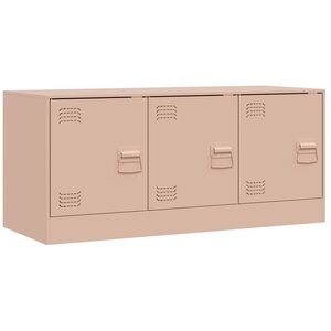 vidaXL Meuble TV rose 99x39x44 cm acier