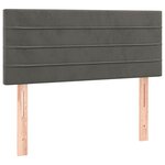 vidaXL Sommier à lattes de lit et matelas Gris foncé 90x190 cm Velours