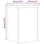 vidaXL Supports pour plantes 2 Pièces blanc 20x20x30 cm bois d'ingénierie