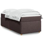 vidaXL Sommier à lattes de lit avec matelas Marron foncé 100x200 cm