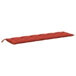 vidaXL Coussins de banc de jardin lot de 2 rouge mélangé tissu