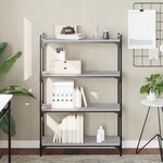 vidaXL Bibliothèque à 4 niveaux sonoma gris 80x30x120 cm