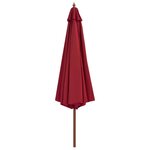 vidaXL Parasol avec mât en bois 350 cm Bordeaux