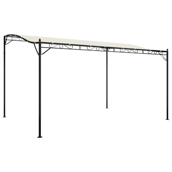 vidaXL Auvent crème 4x3 m 180 g/m² tissu et acier