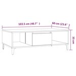 vidaXL Table basse Chêne marron 103 5x60x35 cm Bois d'ingénierie