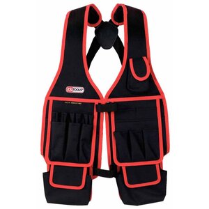 Ks tools gilet de travail universel noir et rouge