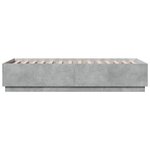 vidaXL Cadre de lit avec lumières LED gris béton 90x200 cm