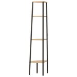 vidaXL Étagère d'angle 4 niveaux Marron clair et noir 45 5x31 5x150 cm