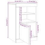 vidaXL Armoire latérale et lumières LED sonoma gris bois d'ingénierie