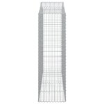 vidaXL Paniers à gabions arqués 7 Pièces 200x50x160/180 cm Fer galvanisé