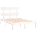 vidaXL Cadre de lit Blanc Bois massif 120x200 cm