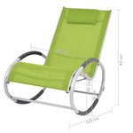 vidaXL Chaise à bascule d'extérieur Vert Textilène